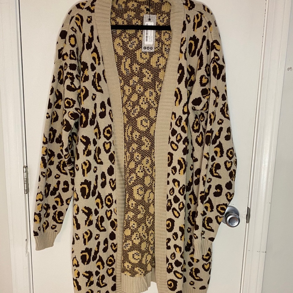 NWT leopard print cardigan